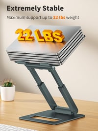 tounee Állítható Laptop Állvány 10-17 Colos Notebookhoz, Ergonomikus Asztali Támasz 5