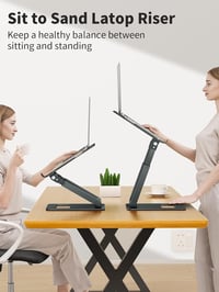 tounee Állítható Laptop Állvány 10-17 Colos Notebookhoz, Ergonomikus Asztali Támasz 2