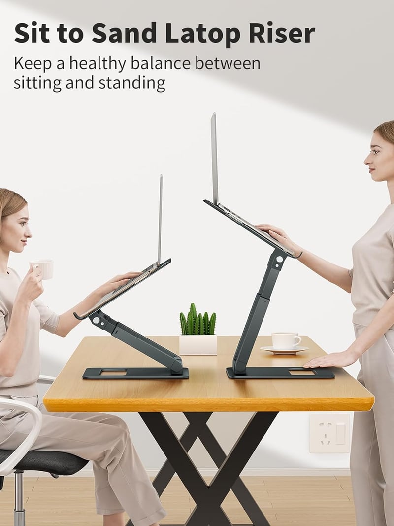 tounee Állítható Laptop Állvány 10-17 Colos Notebookhoz, Ergonomikus Asztali Támasz