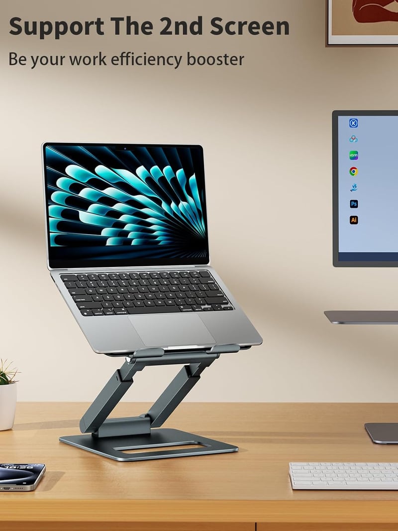 tounee Állítható Laptop Állvány 10-17 Colos Notebookhoz, Ergonomikus Asztali Támasz