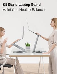 Tounee Állítható Laptop Állvány 360° Forgatható Ezüst 10-17 Colos Notebookhoz 3