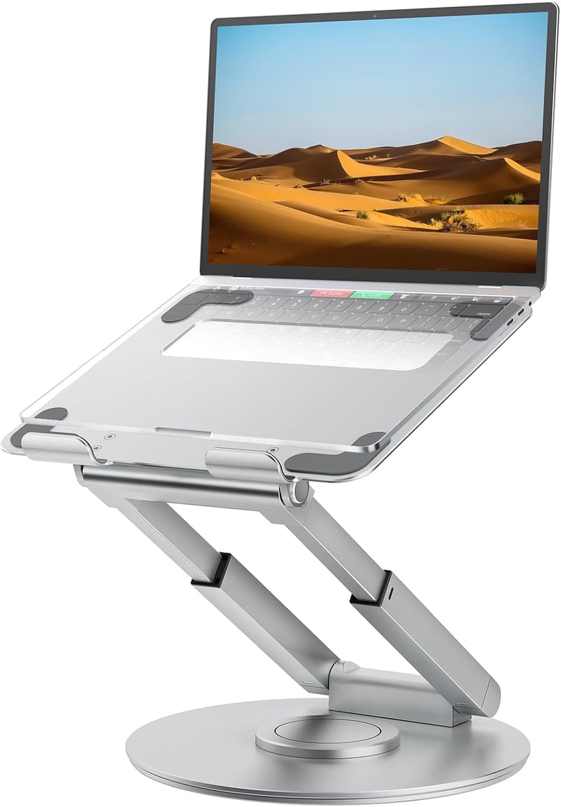 Tounee Állítható Laptop Állvány 360° Forgatható Ezüst 10-17 Colos Notebookhoz