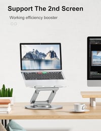 Tounee Állítható Laptop Állvány 360° Forgatható Ezüst 10-17 Colos Notebookhoz 7