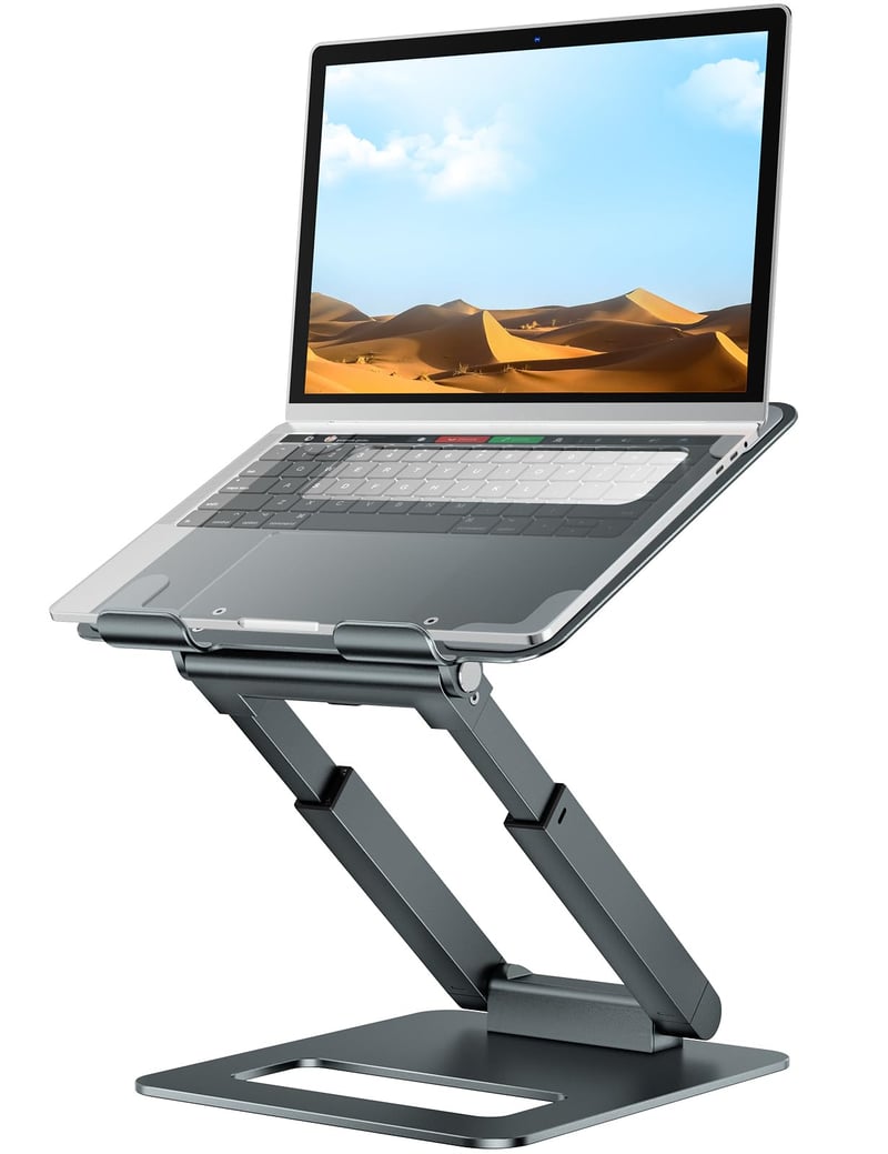 Nastaviteľný stojan na notebook tounee LS07 pre 10–17" notebooky, hliníkový, sivý