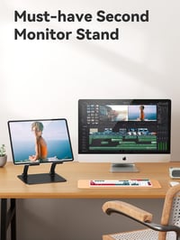 tounee Tablet Stand Aluminium Állvány iPad és Tablethez 4.7-16.5 Hüvelyk Fekete - black 4