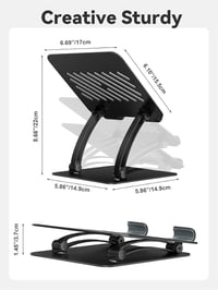 tounee Tablet Stand Aluminium Állvány iPad és Tablethez 4.7-16.5 Hüvelyk Fekete - black 6