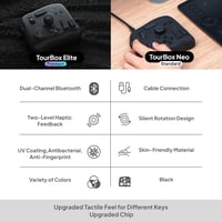 TOUR BOX Elite Bluetooth Szerkesztő Kontroller Fotó Videó Grafika Makró Billentyűzet 5