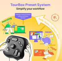 TourBox Lite Programozható Kontroller Rajzoláshoz, Animációhoz, Fotó és Videó Szerkesztéshez 3