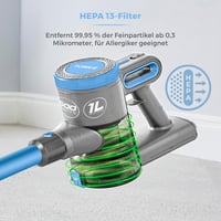 Tyčový vysávač Tower T513006 VL20 3 v 1 s HEPA filtrom, 1 l, 400 W, aqua modrý 6