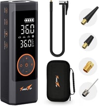 TowerTop 150 PSI Elektromos Légpumpa 7800 mAh Akkumulátoros Kerékpár Pumpa LED Kijelzővel - Black 1