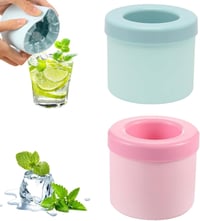 TownTop szilikon jégkocka forma 2db kék-rózsaszín, 60 kocka/töltés, könnyen kioldható 1