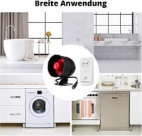 TOWODE 5 részes vízérzékelő riasztó szett 115 dB sziréna távirányítóval 6
