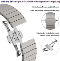Curea unisex din oțel inoxidabil Towonshy Titanium pentru iWatch Ultra 1 2 3 SE Seria 11 10 9 8 7 6 5 4 3 2 1 49 46 45 44 42 41 40 38 mm 3