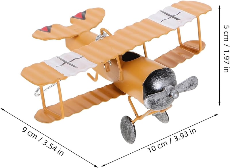 TOYANDONA 2db Vintage Fém Szintezővas Retro Repülőgép Modell Kék-Sárga