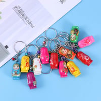 TOYMYTOY Drevená kľúčenka Matrioška – súprava 12 ks 7