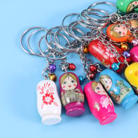 TOYMYTOY Drevená kľúčenka Matrioška – súprava 12 ks 4