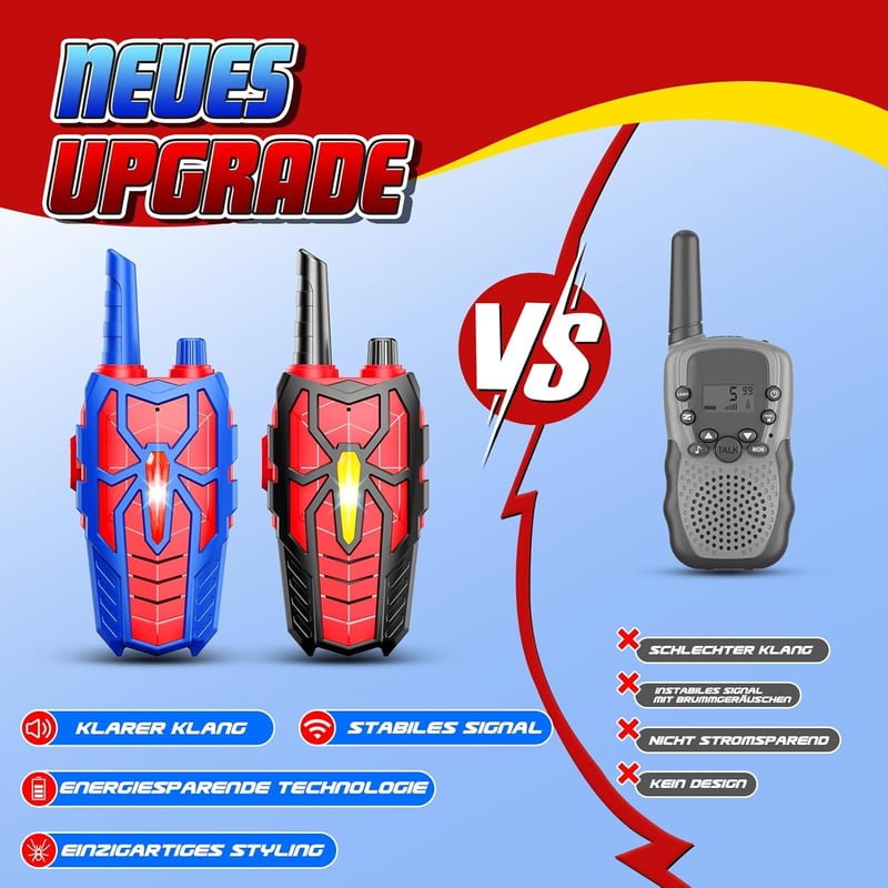 Toyokid Walkie Talkie 3-10 év - Fiúk és Lányok Ajándék