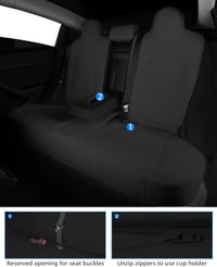 TOYOUN Tesla Model 3 autóülés huzat szett 2017-2023 fekete teljes védelem 6