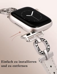 TOYOUTHS Bőr Óraszíj Apple Watch 41/40/38/42mm Női Elegáns Vékony Bőrpánt O-alakú Csattal iWatch Series 11 10 9 8 7 6 5 4 SE Polar Star 3