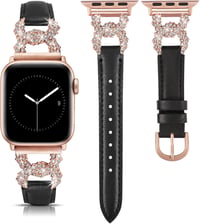 TOYOUTHS Bőr Szíj Apple Watch-hoz 38/40/41/42/44/45/49mm Női Elegáns Gyémánt Csat Vékony Bőrszíj iWatch Ultra 2/9/8/7/6/5/4/3/2/1/SE 1