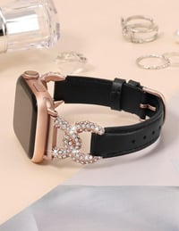 TOYOUTHS Bőr Szíj Apple Watch-hoz 38/40/41/42/44/45/49mm Női Elegáns Gyémánt Csat Vékony Bőrszíj iWatch Ultra 2/9/8/7/6/5/4/3/2/1/SE 3