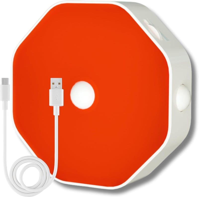 Detská LED nočná lampa Toys4Boys s 1000 mAh batériou – Červené magnetické nočné svetlo so senzorom pohybu – Stmievateľná lampa do detskej izby s 3 senzormi