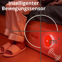 Detská LED nočná lampa Toys4Boys s 1000 mAh batériou – Červené magnetické nočné svetlo so senzorom pohybu – Stmievateľná lampa do detskej izby s 3 senzormi 5