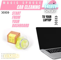 Gel de curățare pentru interiorul mașinii ToysButty cu aromă de lămâie, set pentru curățarea sticlei și a tastaturii 3