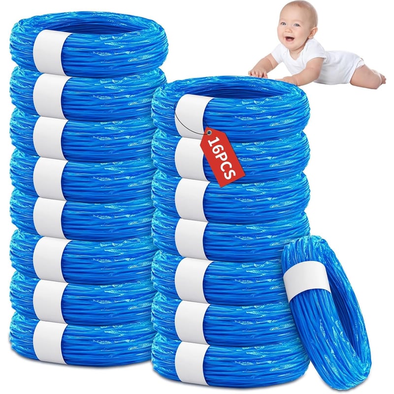 Rezerve pentru coșul de scutece Toyvile, 16 bucăți, rezistență sporită la mirosuri, compatibile cu coșurile de scutece Tommee Tippee, Angelcare, LitterLocker, Spross, Littycat