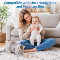 Rezerve pentru coșul de scutece Toyvile, 16 bucăți, rezistență sporită la mirosuri, compatibile cu coșurile de scutece Tommee Tippee, Angelcare, LitterLocker, Spross, Littycat 6