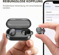 TOZO T10 Bluetooth 5.0 True Wireless slúchadlá, IPX8 vodotesný in-ear headset s mikrofónom, prémiové hlboké basy, športové slúchadlá, čierne 9