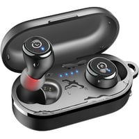 Bezdrôtové slúchadlá TOZO T10 Bluetooth 5.3, vodotesnosť IPX8, 55 hodín prehrávania s nabíjacím puzdrom, čierne 4