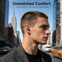 Bezdrôtové slúchadlá TOZO T10 Bluetooth 5.3, vodotesnosť IPX8, 55 hodín prehrávania s nabíjacím puzdrom, čierne 5