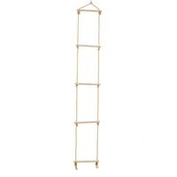 Scăriță din frânghie cu 5 trepte din lemn TP pentru cadru de cățărat de grădină, pentru înălțimi de 190-250 cm, accesoriu loc de joacă pentru copii 1