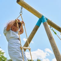 Scăriță din frânghie cu 5 trepte din lemn TP pentru cadru de cățărat de grădină, pentru înălțimi de 190-250 cm, accesoriu loc de joacă pentru copii 7