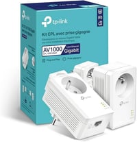 TP-Link TL-PA7017P KIT Powerline adapter - 1000 Mbps, 1 Gigabit port, beépített aljzat, 2 db 1
