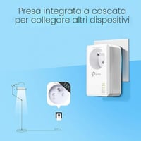 TP-Link TL-PA7017P KIT Powerline adapter - 1000 Mbps, 1 Gigabit port, beépített aljzat, 2 db 4