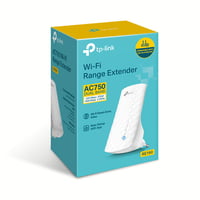 Zosilňovač WiFi signálu TP-Link RE190 AC750, biely, dvojpásmový 2,4 GHz a 5 GHz, tlačidlo WPS, indikátor sily signálu, konektor RJ45, montáž na stenu, 750 Mb/s 10