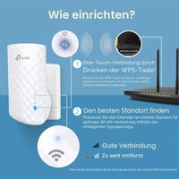 Zosilňovač WiFi signálu TP-Link RE190 AC750, biely, dvojpásmový 2,4 GHz a 5 GHz, tlačidlo WPS, indikátor sily signálu, konektor RJ45, montáž na stenu, 750 Mb/s 4