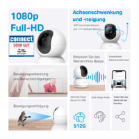 WiFi IP bezpečnostná kamera TP-Link Tapo C200, interiérová, 360°, 1080p FHD, nočné videnie, detekcia pohybu, obojsmerný zvuk, kompatibilná s Alexa a Google Assistant 2