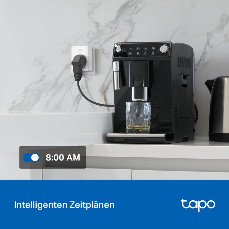 TP-Link Tapo P100 Okos WiFi Konnektor 4 db-os Csomag - Alexa és Google Home Kompatibilis, Távirányítható, Hangvezérelhető, Hub Nélküli