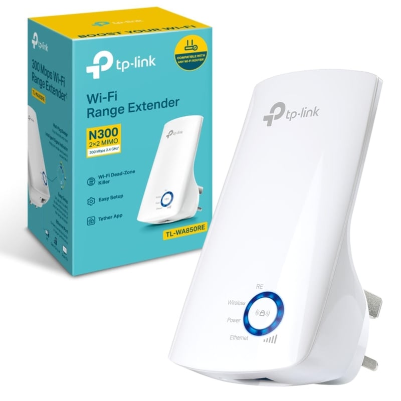WiFi zosilňovač signálu TP-Link TL-WA850RE N300 - biely