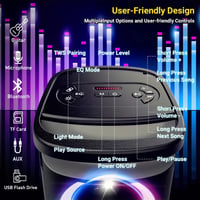 TPBEAT 160W Bluetooth Partybox LED-Lichtshow 15h Akku Erős Basszus 6