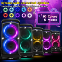 TPBEAT 160W Bluetooth Partybox LED-Lichtshow 15h Akku Erős Basszus 3