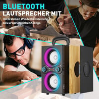 TPBEAT 80 W Bluetooth party hangszóró fekete, TWS sztereó, Bass Boost, fények, mikrofon bemenet, USB TF AUX 8