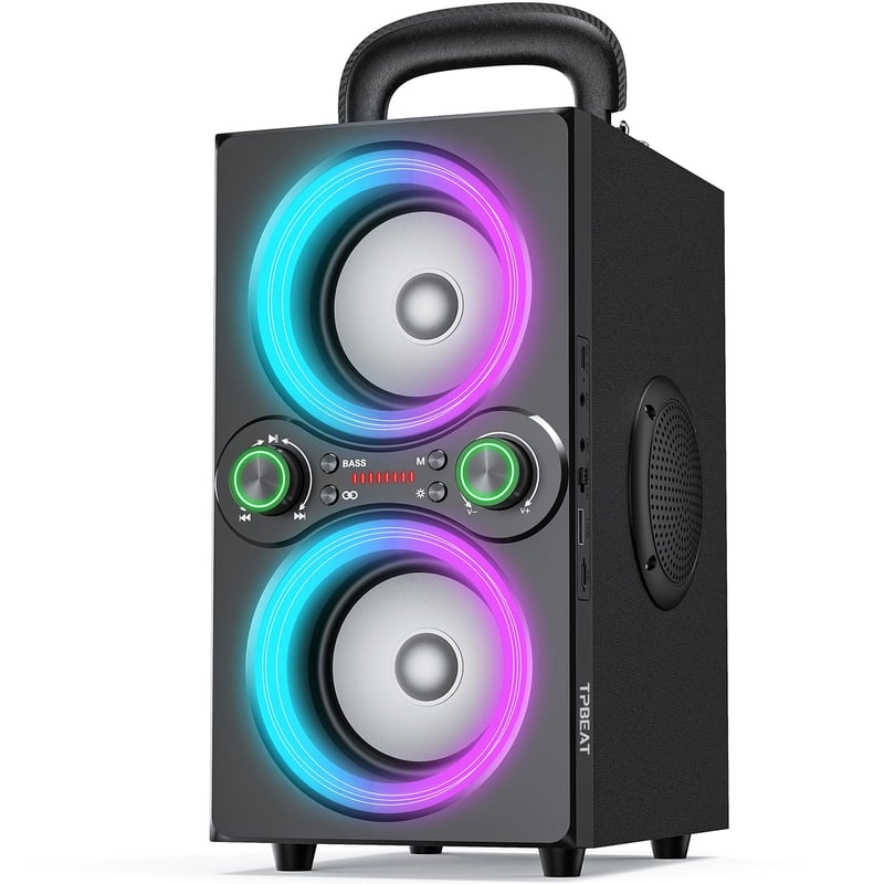 TPBEAT 80 W Bluetooth party zvučnik TWS stereo, svjetlosni efekti u ritmu glazbe - crni