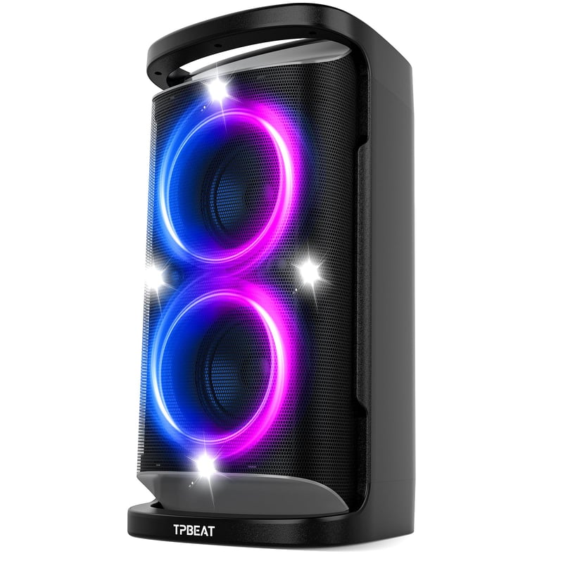 TPBEAT Partybox Bluetooth hangszóró LED-fényshow-val, 160W, 15h akkumulátor - fekete