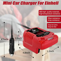 TPDL Autós mini töltő Einhell 18V Power X-Change PXC akkumulátorhoz 2A gyors töltés szivargyújtó LED kijelzővel 7