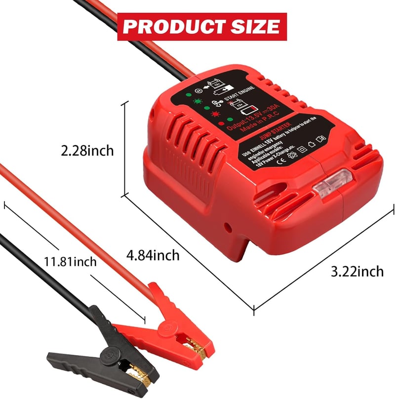 TPDL Indítóakkumulátor Einhell Power X-Change 18V Akkuhoz, Autóindító Kábellel