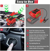 TPDL Indítóakkumulátor Einhell Power X-Change 18V Akkuhoz, Autóindító Kábellel 8